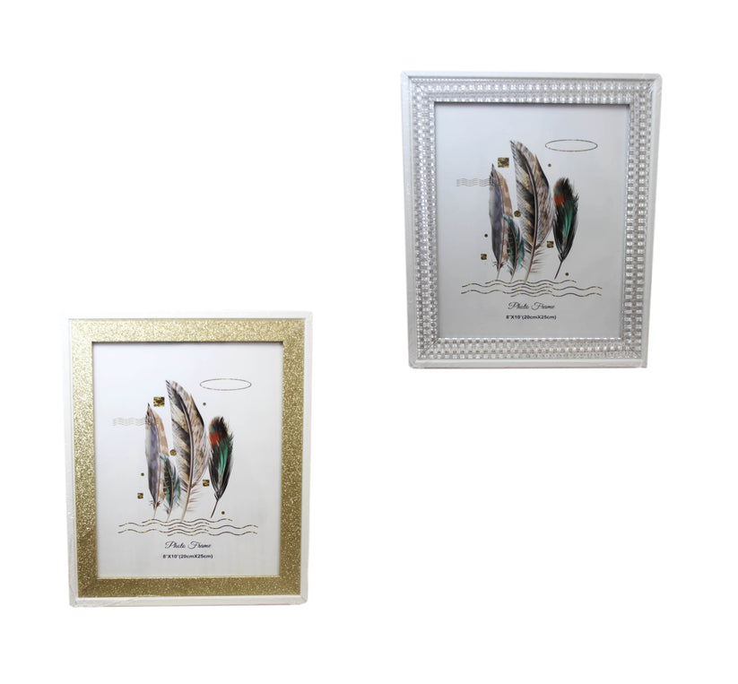 Silver / Gold Sparkly Photo Frame 13 x 18 cm Assorted Colours 6226