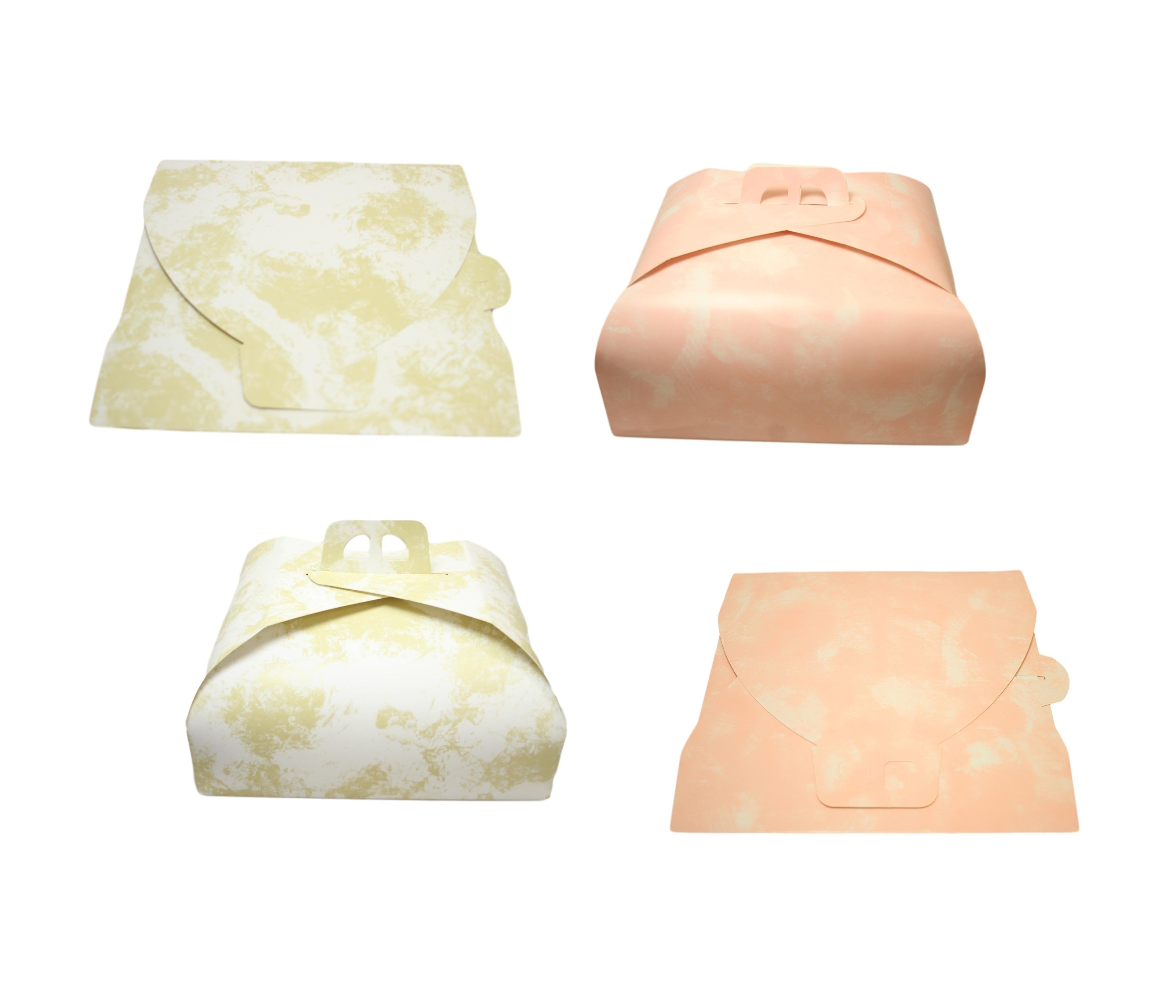 Paper Cake Box Pink/Gold Festive Square Easy Assemble Cake Box 33 x 33cm 1 Pack 6268/6267