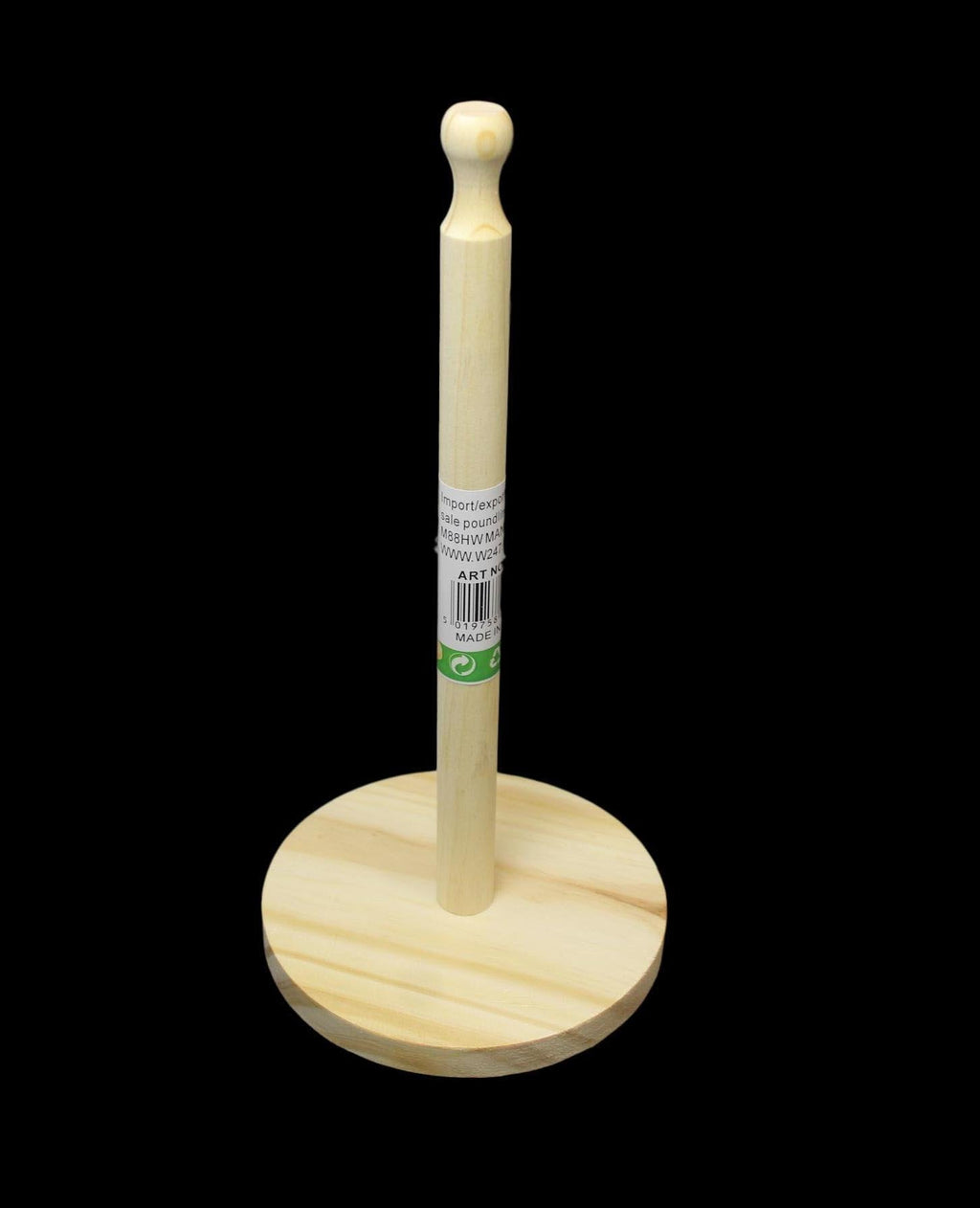 Wooden Kitchen Paper Towel Holder 2 Piece Holder and Stick Paper Roll Stand Rack 30cm