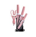 Kitchen Knife Set of 6 with Peeler Assorted Colours 6703