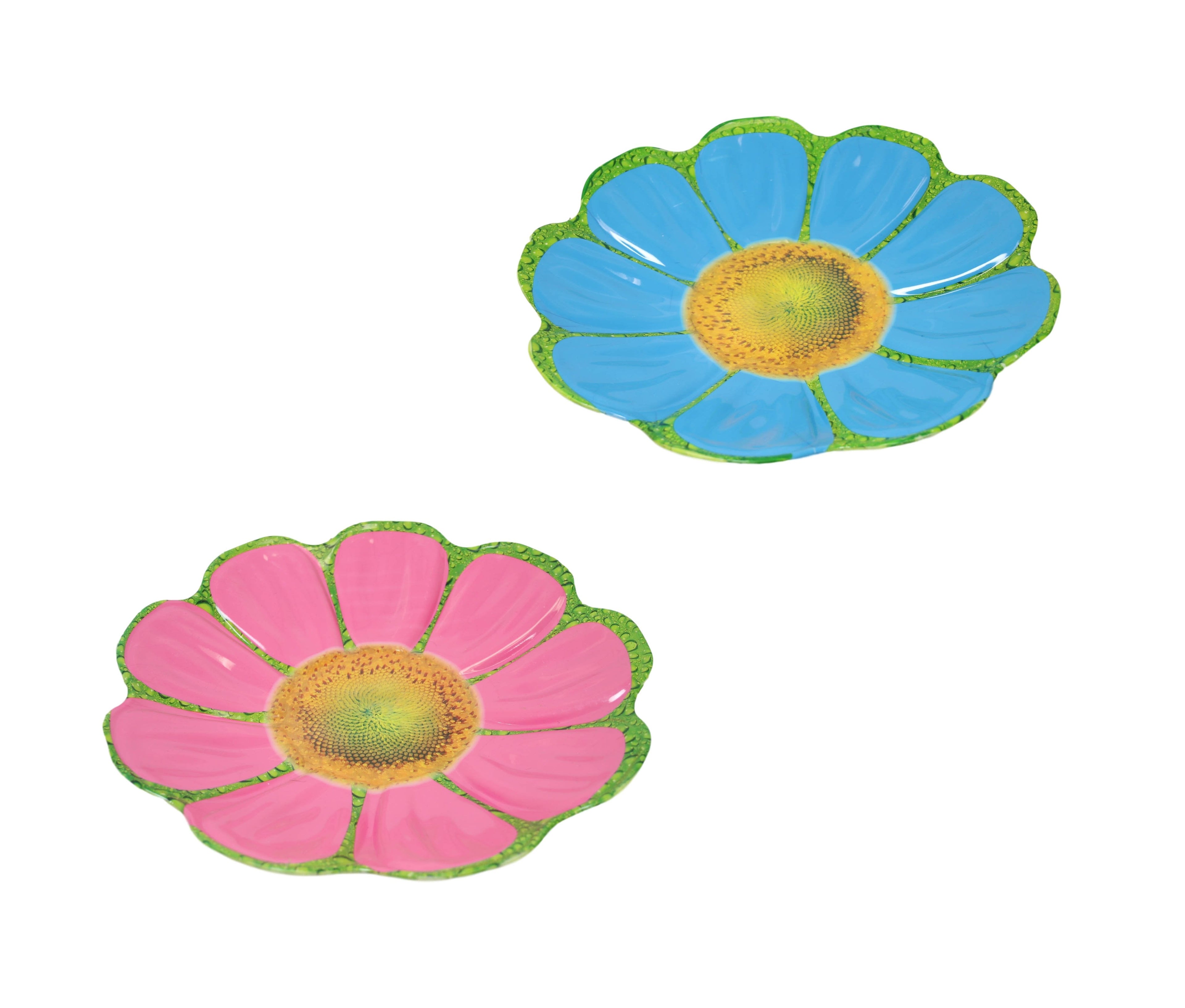 Plastic Floral Serving Tray Fruit Bowl 30 cm Assorted Colours 6309