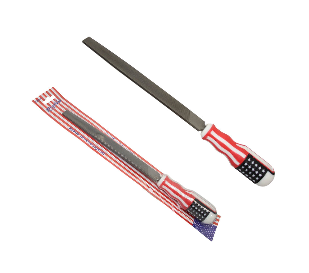 Silverline Ceramic Enamel Chrome Limescale Stain Remover Long File 8''200mm (Parcel Rate) 6361