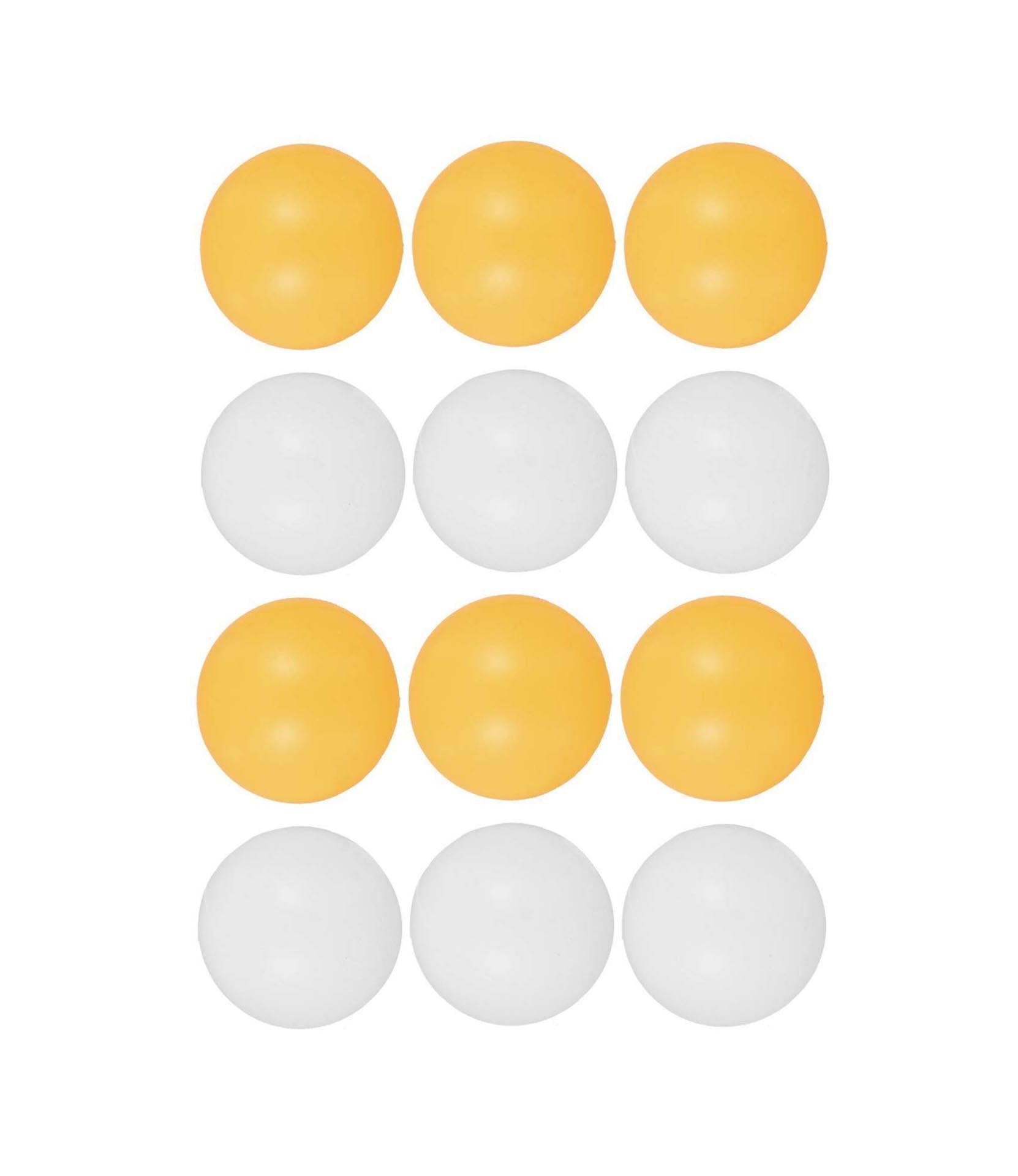 Plastic Table Tennis Ping Pong Balls 3.5 cm Pack of 12 Orange and White 6448
