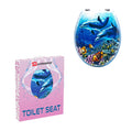 Toilet Seat Aquatic Dolphins & Fish Sitting Bathroom Toilet Seat (W) 36mm x (L) 43cm 6458