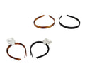 Girls Fancy Stylish Hair Head Band Plain Design 1.3cm Pack of 2 Assorted Colours 6496