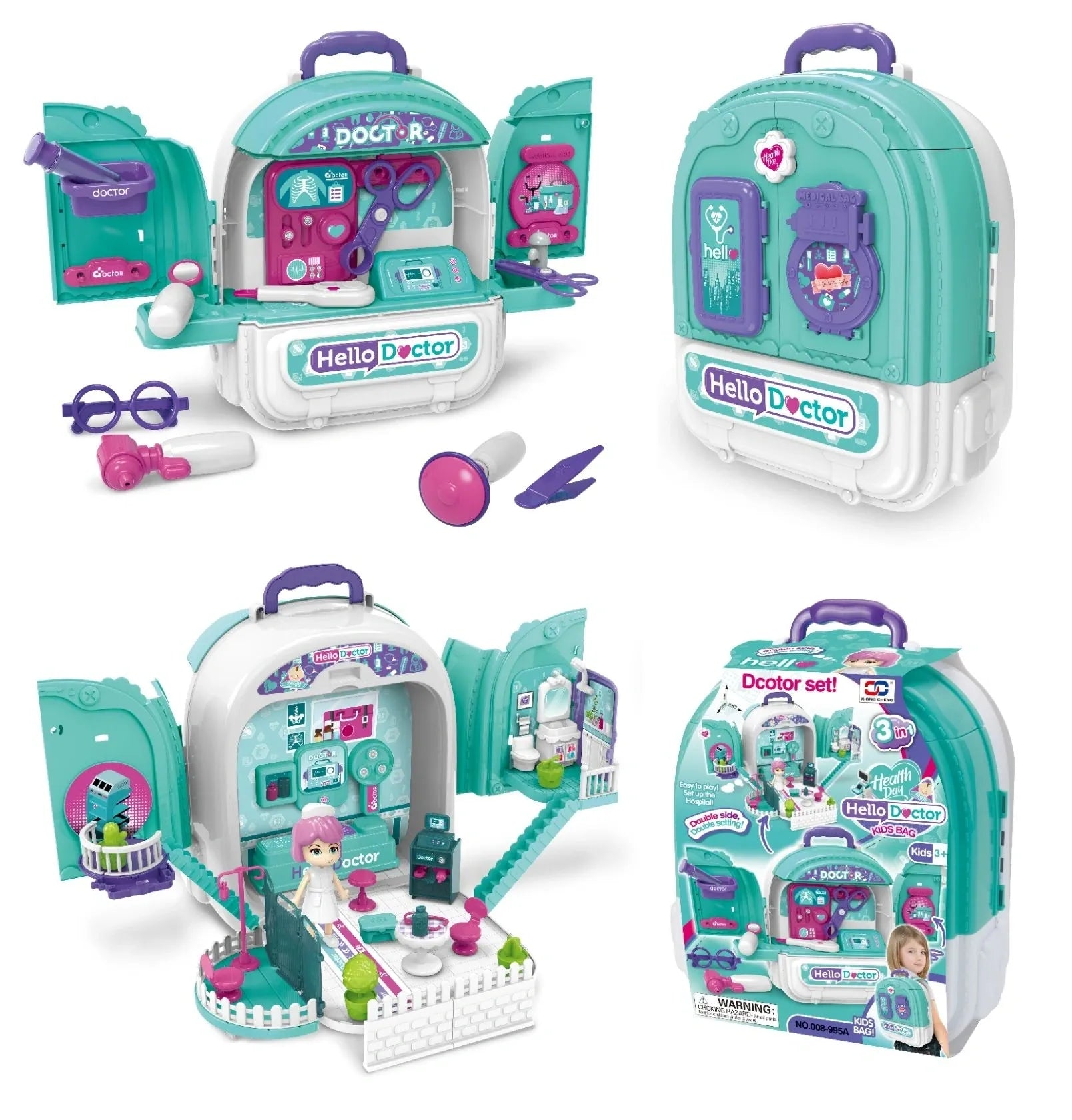 008-995A Blue Health Doctor 3 in 1 Backpack