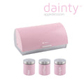 SQ Professional Dainty Metal Bread Bin with 3 Canisters Appleblossom 2701 / 6732