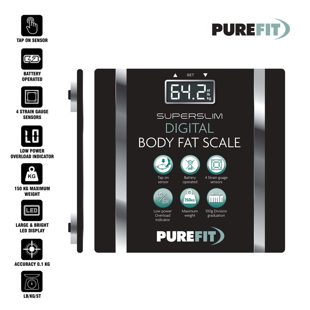 Square Digital Bathroom Body Fat Weighing Scale 28 x 28 x 2.8cm 6801