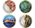Round Plastic Tray Printed Geode Pattern Design 29 x 3.5 cm Assorted Designs 6830