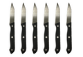 Kitchen Fruit Knife 19 cm Pack of 6 Black 6856