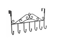 Metal Coat Hook Door Hanger Rack 40 x 21 cm Assorted Colours 6870 (Parcel Rate)