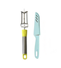 Stainless Steel Double Sided Vegetable Peeler and Knife Set 20 cm Assorted Colours 6950
