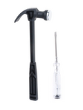 DIY Tools Set of 2 Claw Hammer 18.5 cm and Electrical Tester 14 cm Set 6980