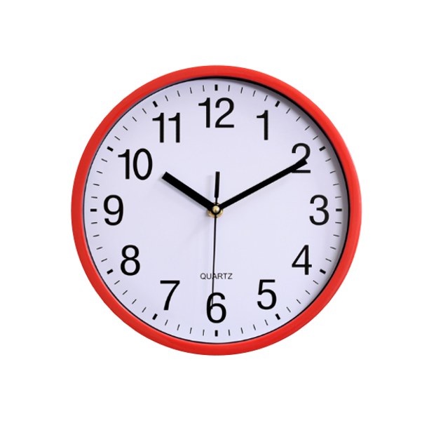 Standard Round Wall Clock 24 cm Assorted Colours 6987