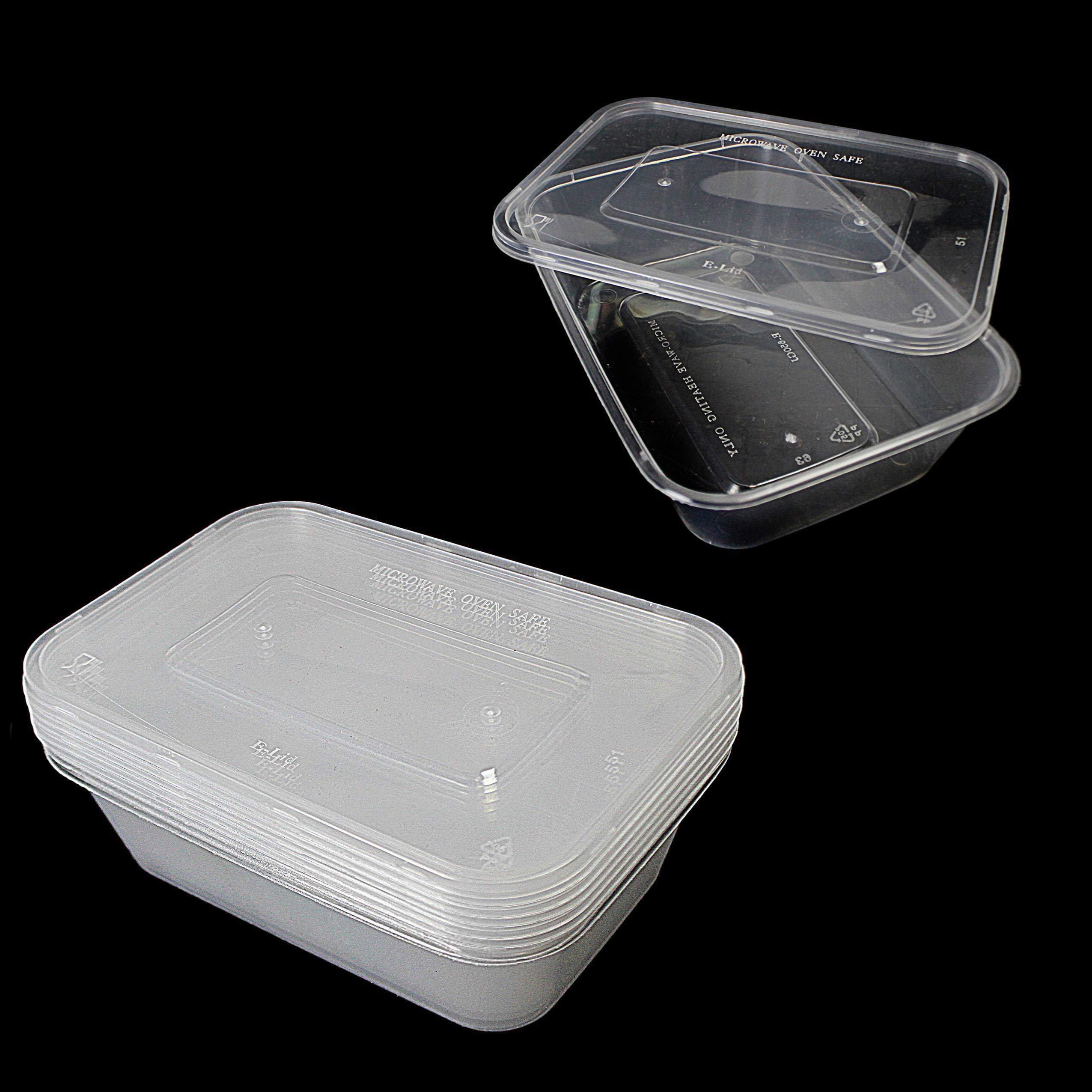 Plastic Food Takeaway Containers Oven and Microwave Safe 500ml 6 Pack 718338