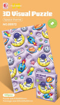 88972 3D Visual Space Puzzle - 120pcs Colorful Jigsaw for Kids