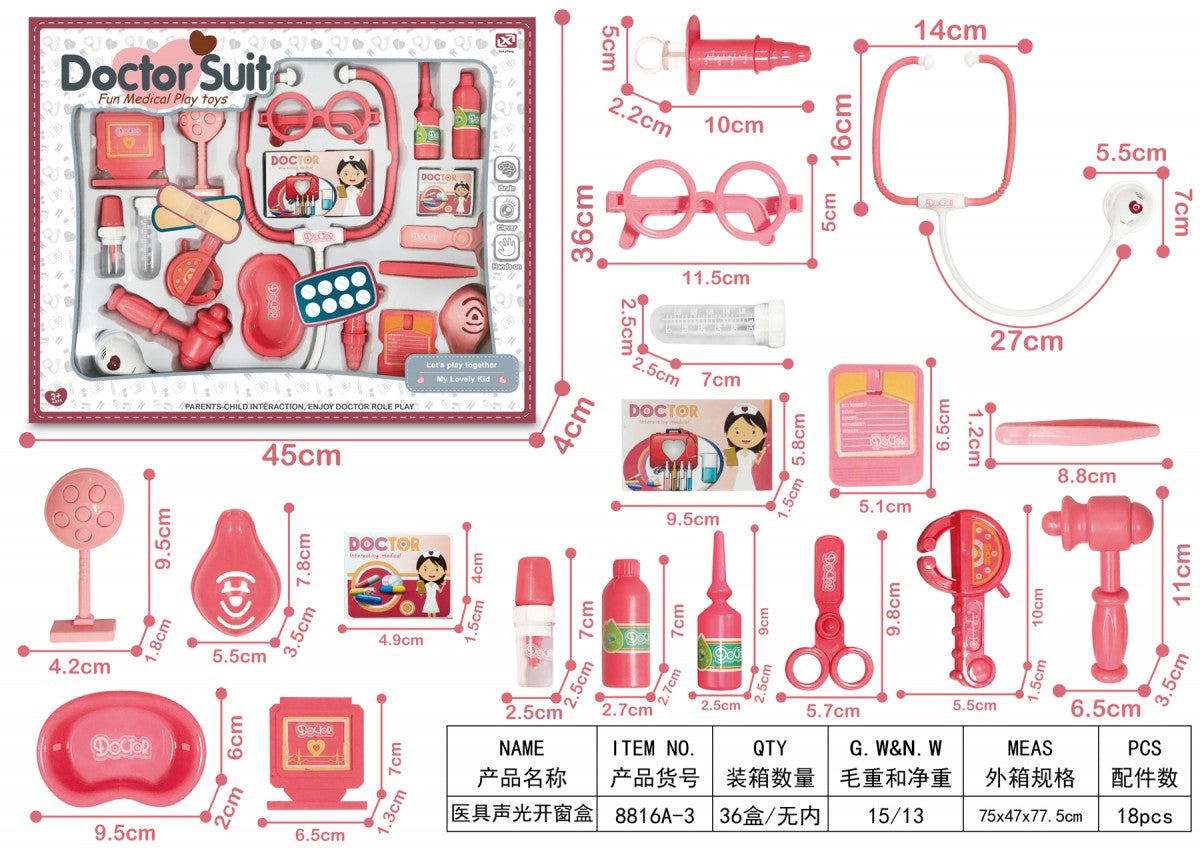 8816A-3 Junior Kids Doctor Set Toy