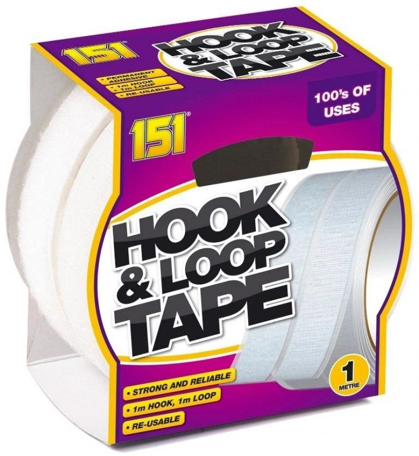 TT1005-36 12 PACK HOOK &amp; LOOP TAPE 1M