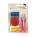 Sewing Kit Pack of 8 Needles Thread Snips Assorted Colour Threads 7098