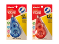 White Dry Correction Tape Dispenser Roller 12 m x 5 mm Assorted Colours 7132