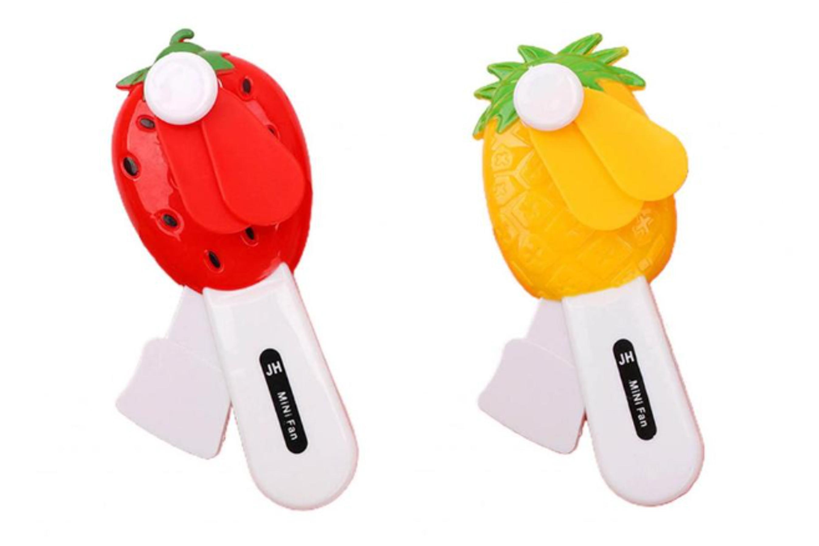 Mini Hand Pressure Fan Fruit Shape 13.5 cm Assorted Designs 7148