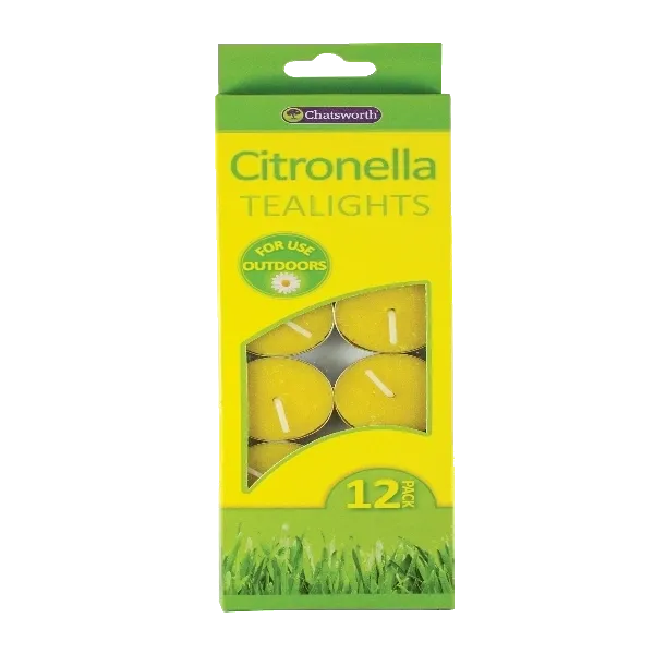 CH0222 12 PACK TEALIGHTS CITRONELLA 12PK