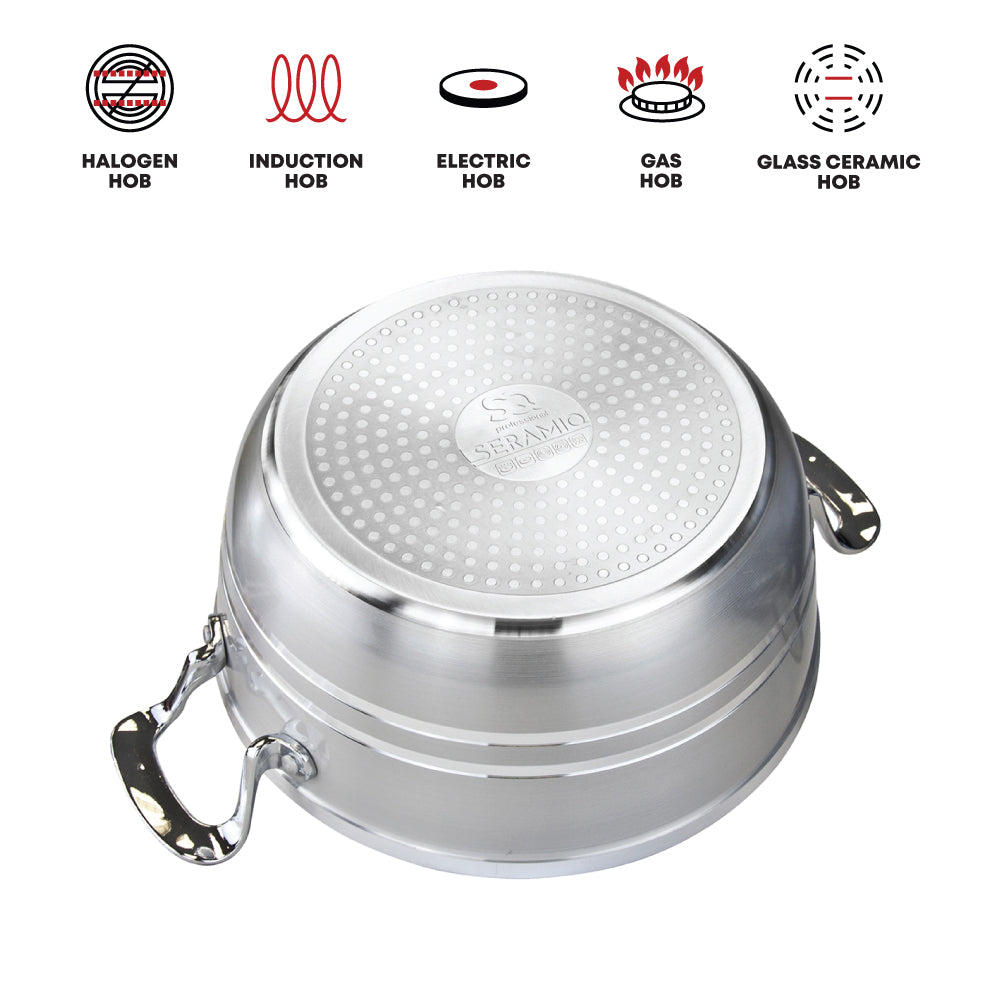 SQ Professional Seramiq Mianra Diecast Stockpot Set of 5 Quartz 7202