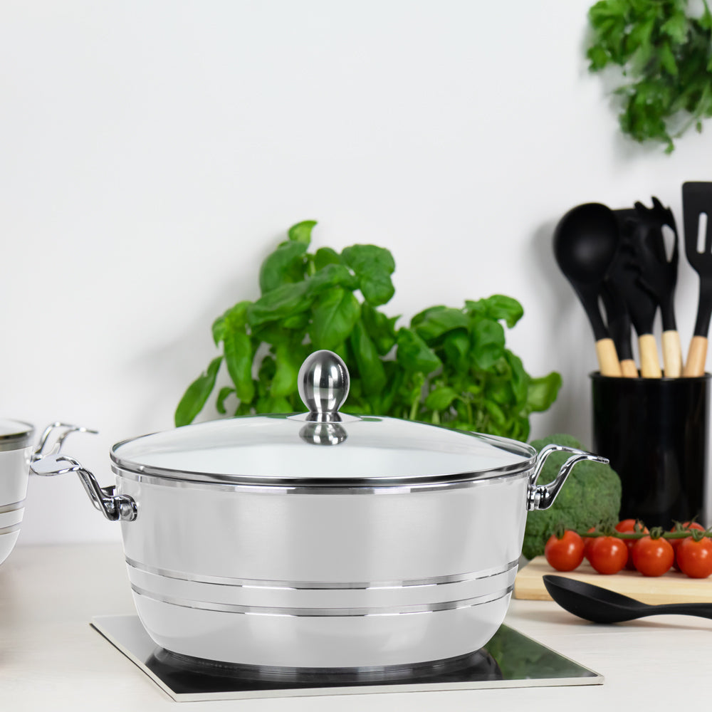 SQ Professional Seramiq Mianra Diecast Stockpot Set of 5 Quartz 7202