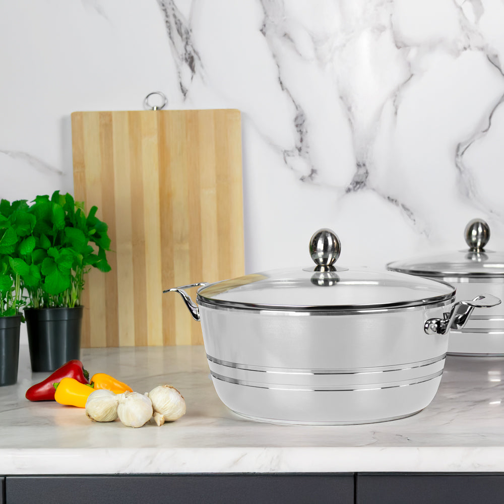 SQ Professional Seramiq Mianra Diecast Stockpot Set of 5 Quartz 7202