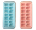 Plastic Freezer Ice Cube Tray Mould with Lid 16 x 11 cm Assorted Colours 7224