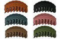 Plastic Hair Claw Clip Scalloped Edge Design 10 cm Assorted Colours 7249