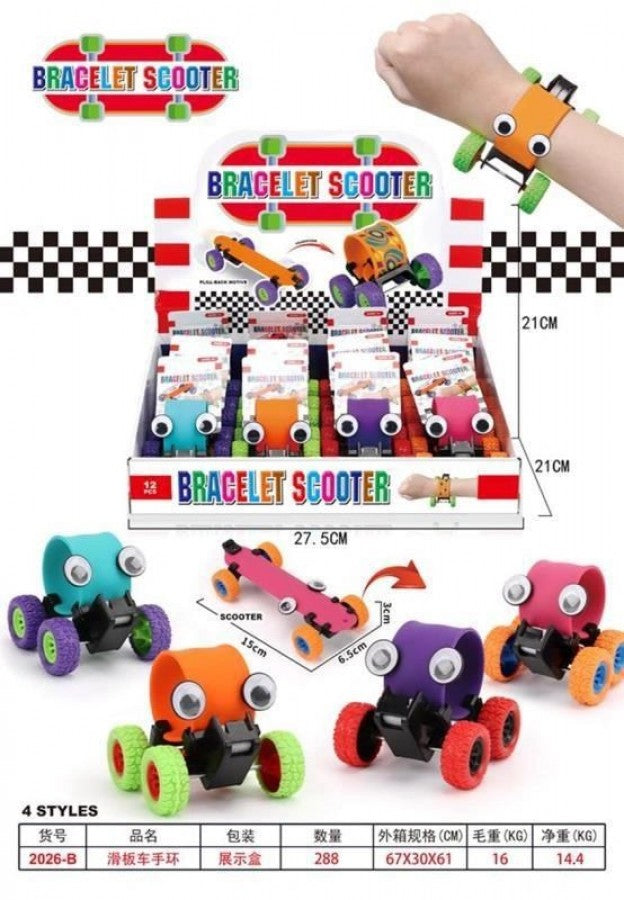 2026-B Bracelet Scooter Friction Car (Box Of 12)
