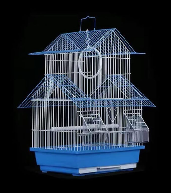 Metal Bird Cage 28 x 45 x 20 cm Assorted Colours SKU 7285