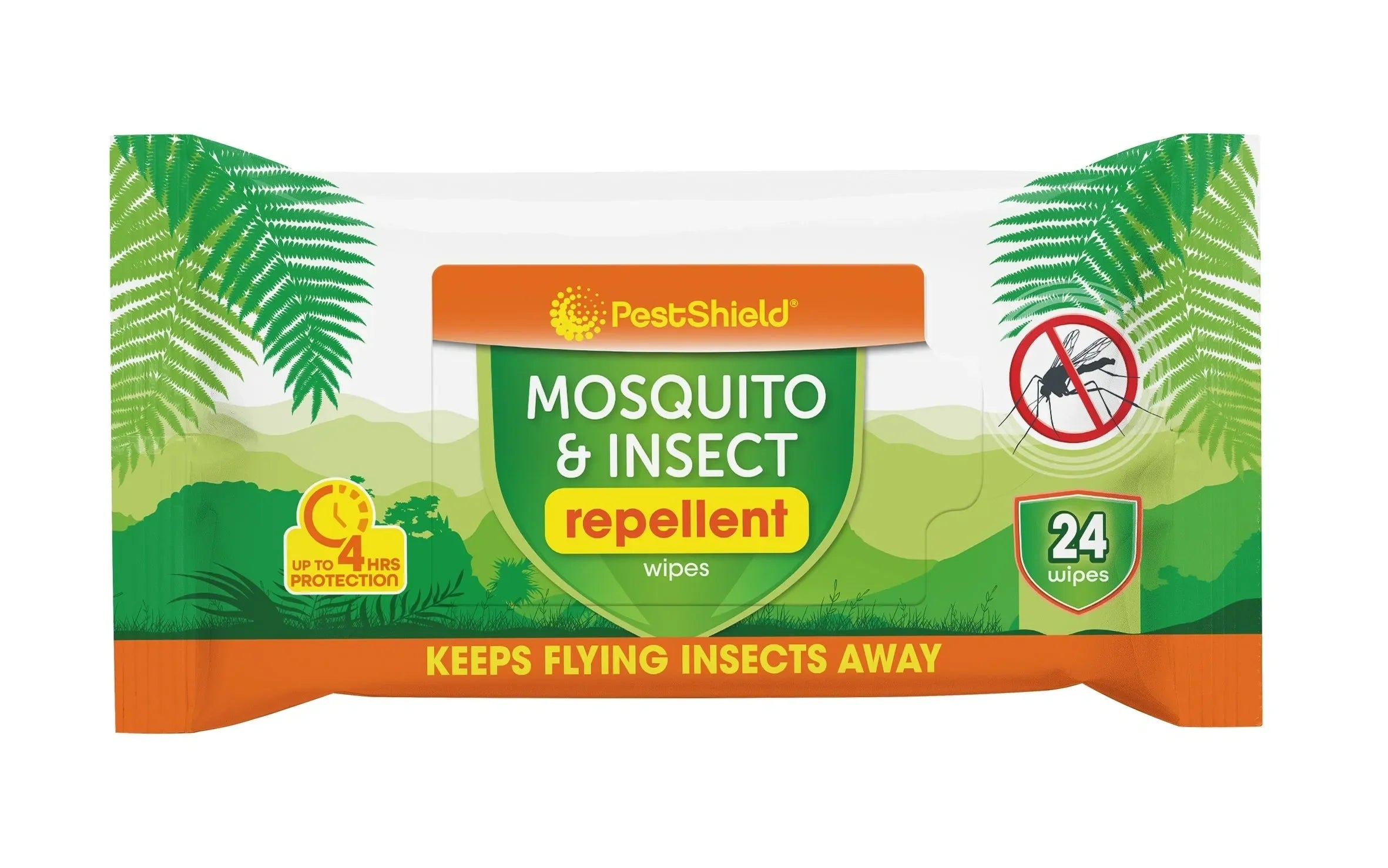 PS0117 x24 MOSQUITO &amp; INSECT REPELLET WIPES 25PK