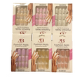 Artificial Fake Nail Extensions with Nail Glue Adhesive Sticker Tabs Assorted Colours 7306