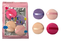 Make Up Powder Foundation Puff 6 cm Pack of 4 Assorted Colours 7312