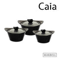SQ Professional Caia Die Cast Stock Pot Set of 3 Black P97104 / 7420