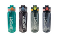 Plastic Water Drinking Bottle with Straw 23 x 8 cm Assorted Colours 7452