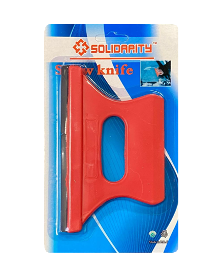 Car Vehicle 2 in 1 Window Ice Frost Scraper and Rain Stain Remover 14 x 8.5cm Assorted Colours 7465