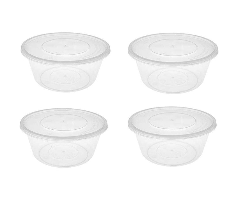 Disposable Plastic Food Container Round Pack of 4 16oz / 500 ml SK28198