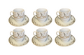 Coffee Espresso Cup Set with Saucers Set of 12 Assorted Designs 7522 (Parcel Plus Rate)