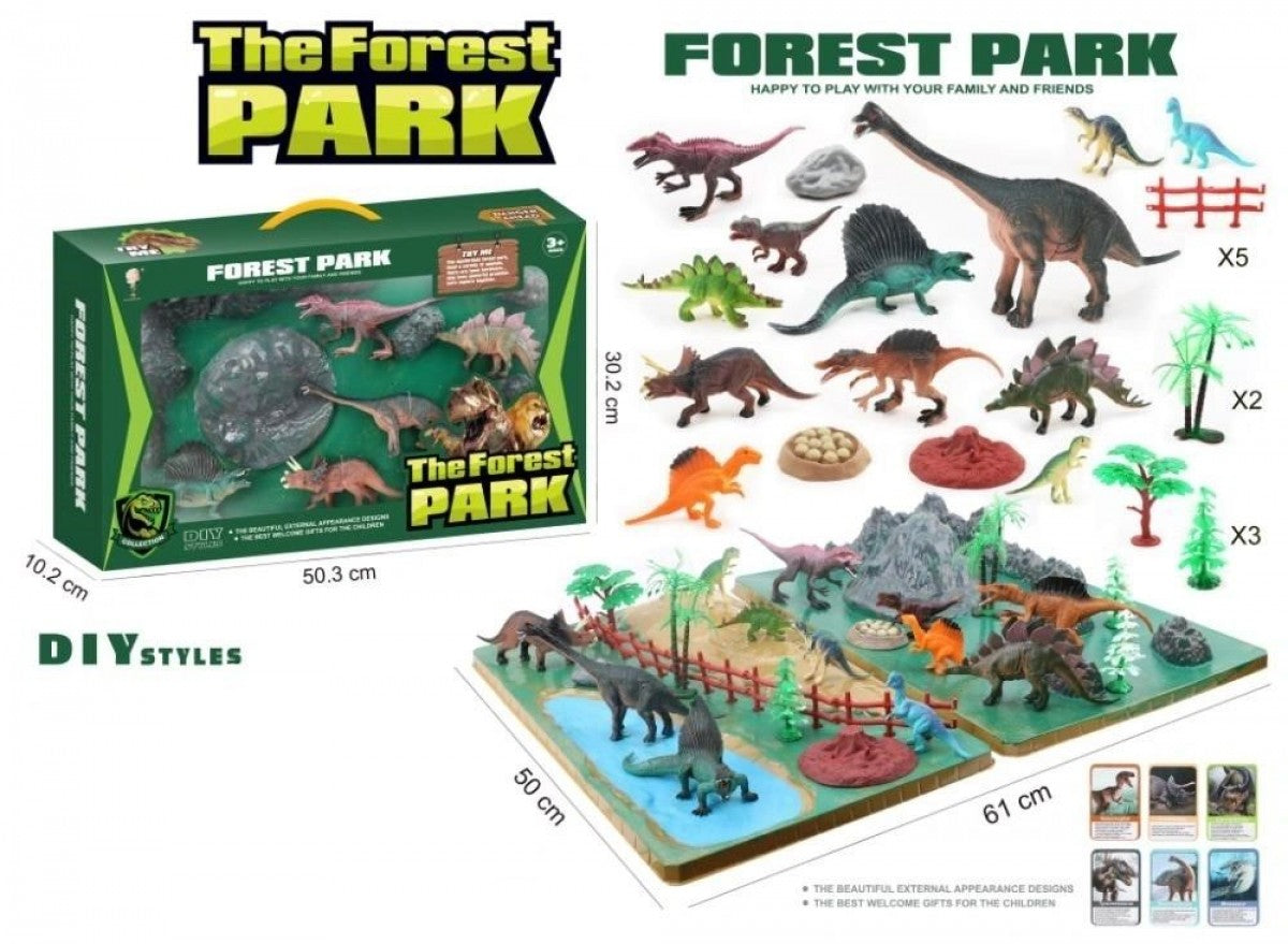929-171 Dinosaur City Pretend Play With 3D City The Forest Park