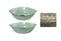 Round Diamond Patterned Fruit Serving Bowl with Handles 24 x 7 cm Assorted Colours 7615