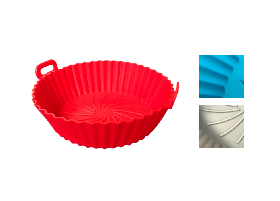 Kitchen Silicone Baking Air Fryer Paper Liner with Handles Round 16 cm Assorted Colours 7630