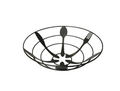 Round Metal Fruit Bowl Basket with Cutlery Design 27 x 10 cm Black 7700