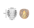 Transparent Plastic LED Tealight Candle Battery Operated 6.5 x 7 cm 7717