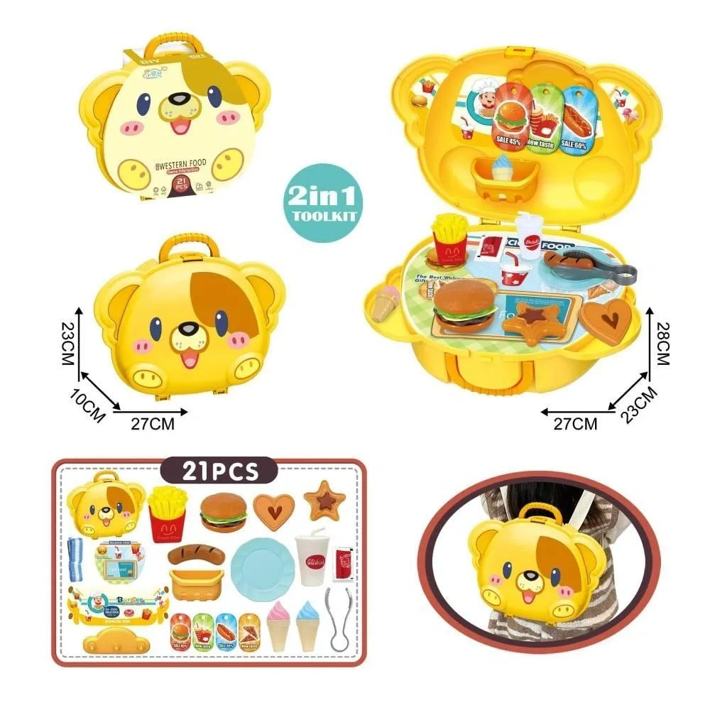 PH-43 2 In 1 Yellow Fast Food Dog In Carry Case