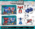 HF1103-2AB Fire &amp; Police Vehicles Set / Biplane &amp; Helicopters