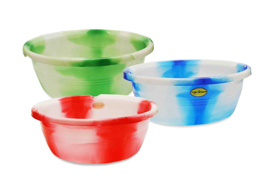 DC Plastic Washing Bowl Basin Tub Tie Dye 10" Assorted Colours 786270 / 786987