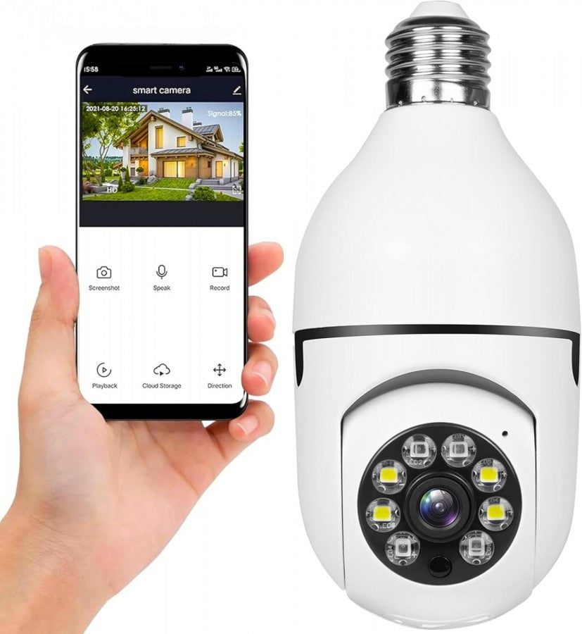 E27 Light Bulb Security Camera 1080p